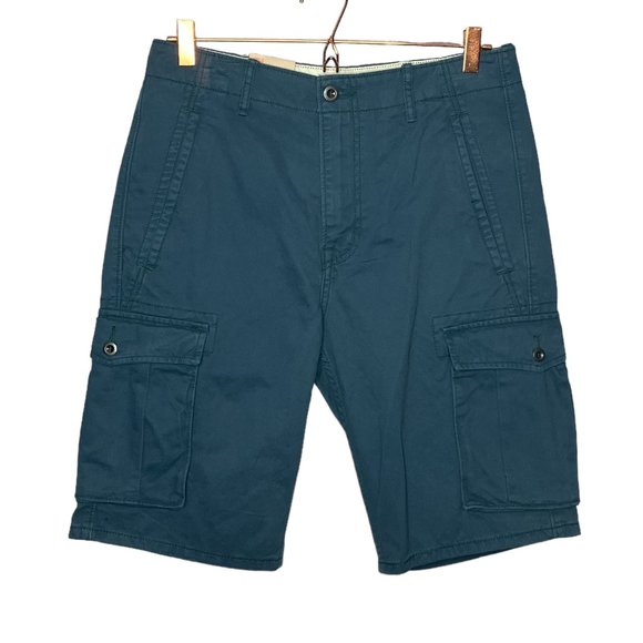 Levi's Men's 30 Blue Relaxed Fit 100% Cotton Flat Front Below Knee Cargo Shorts - Picture 1 of 4